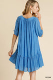 Ruffle Pocket Dress, Ocean