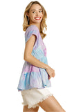 Tie Dye Babydoll Top, Sky