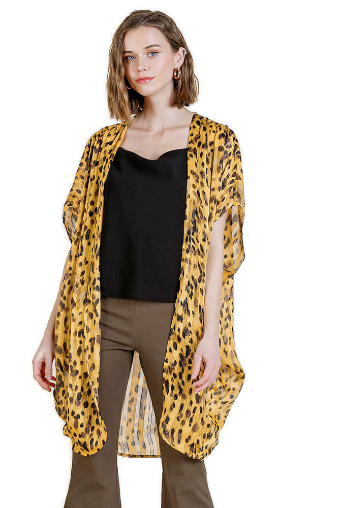 umgee animal print cocoon kimono