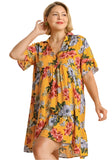 Floral Ruffle Babydoll Dress, Sunflower