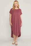entro Ribbed Pocket Midi Dress