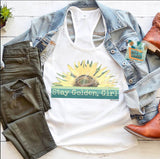 Stay Golden, Girl Graphic Tank Top