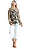 umgee Leopard Balloon Sleeve Top