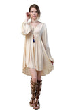 Bohemian Peasant Dress, Black