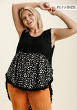 Fringed Dalmatian Top, Black