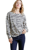 umgee usa Animal Print High Low Top