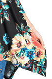Blooming Beauty Floral Swing Top, Black