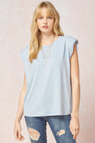 Entro solid shoulder pad top