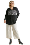 Dalmatian Button Down Frayed Shirt