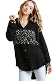 Dalmatian Button Down Frayed Shirt