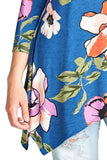 Blue Floral Swing Top Plus Size