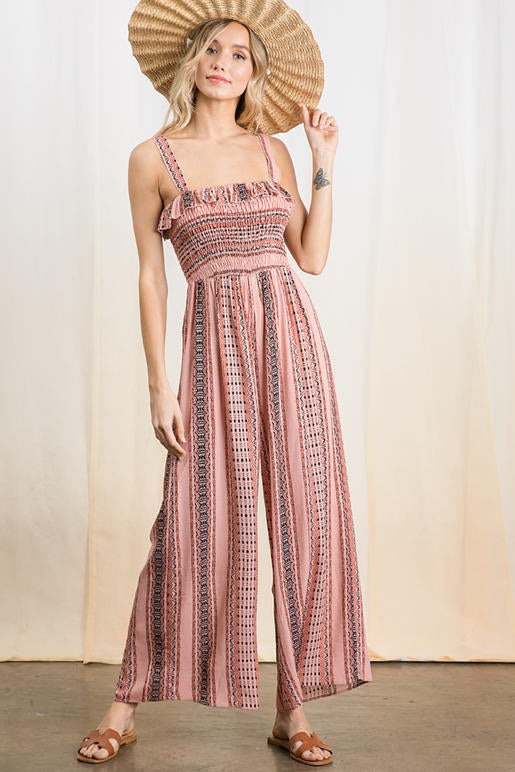 ces femme ethnic print jumpsuit