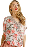 umgee usa Mixed Print Crossbody Top