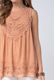 Crochet Bohemian Tank, Blush