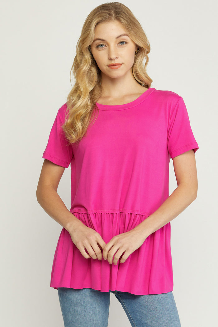 entro Peplum short sleeve top