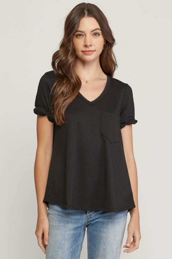 entro USA Textured Pocket Top