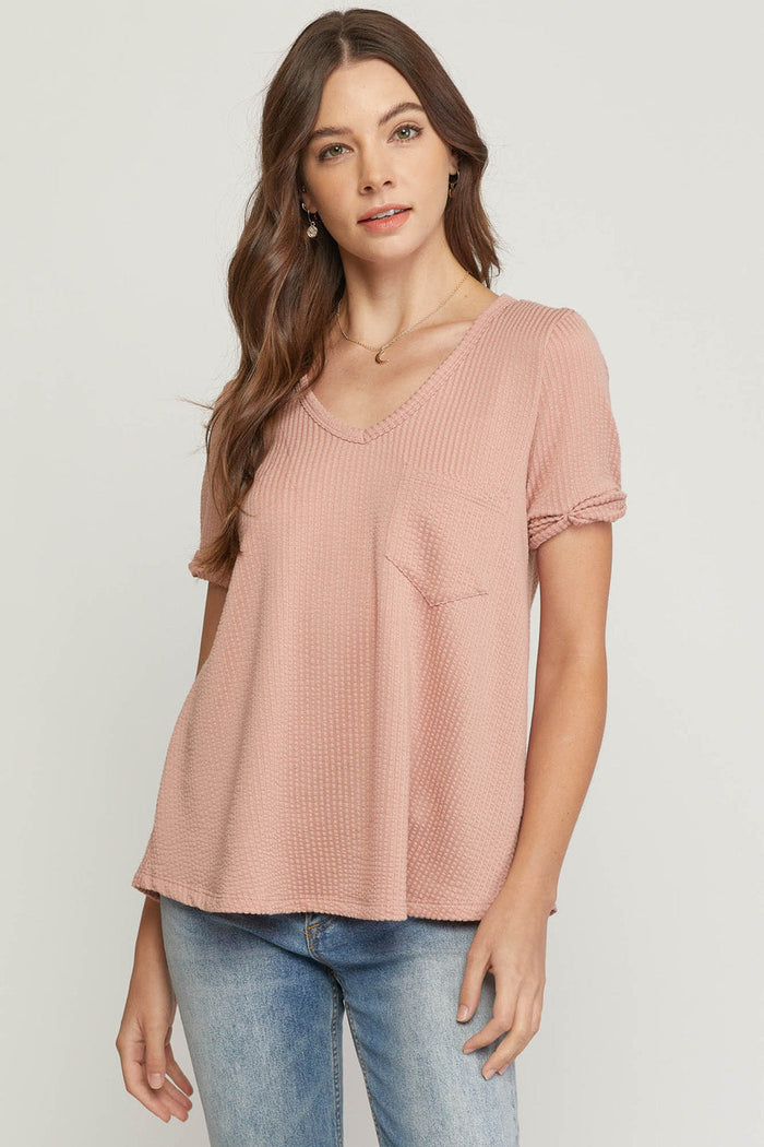entro USA Textured Pocket Top