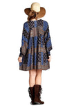 Baby Doll Color Block Dress, Blue