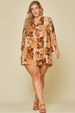 Floral Patchwork Dress, Rust