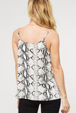 Looking Fierce Snakeskin Cami, Ivory
