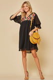 Floral Embroidered Dress