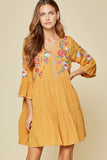 Andree by unit / savanna jane Floral Embroidered BABYDOLL Dress