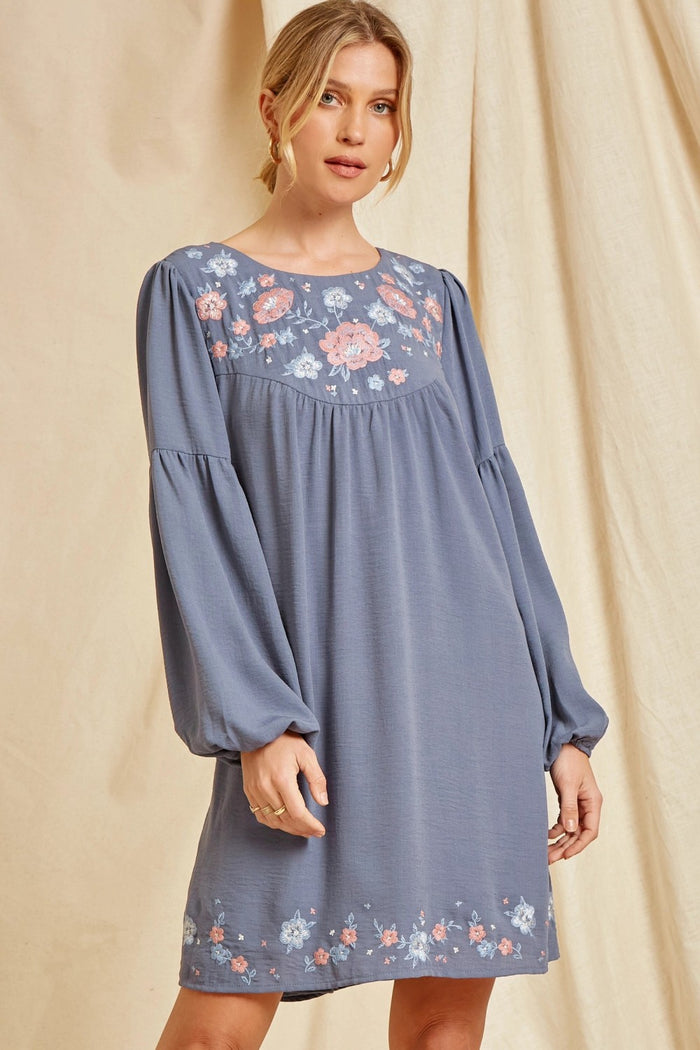 Andree by unit / savanna jane floral Embroidered Babydoll Dress