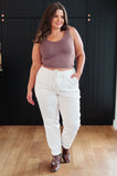Charlene High Rise Jogger, Ecru