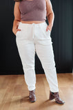 Charlene High Rise Jogger, Ecru