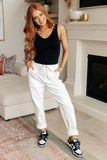 Charlene High Rise Jogger, Ecru