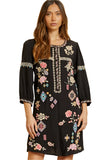 Andree by unit / savanna jane Floral & aztec Embroidered dress