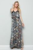 Snake Skin Maxi Dress, Grey