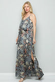 Snake Skin Maxi Dress, Grey