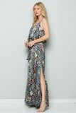 Snake Skin Maxi Dress, Grey
