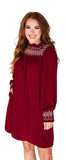 Layerz Embroidered smocked dress
