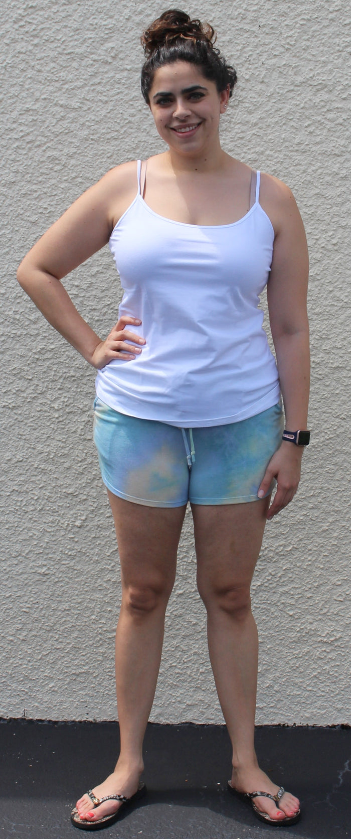 Out of the Blue Tie Dye Knit Shorts