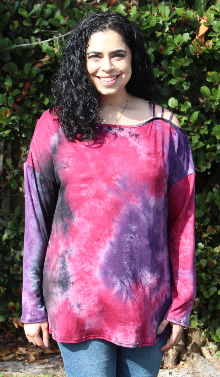tie dye strappy top plus size