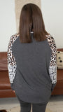 Leopard Snake Raglan Top