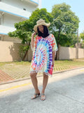 Tie Dye Fringe Caftan Top