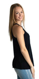 Keyhole Tank Top, Black