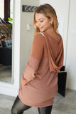 Two Tone Fuzzy Hoodie, Bronze