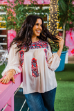 LAYERZ EMBROIDERD blouse