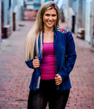 layerz  embroiderd denim blazer
