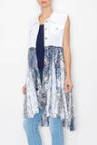 Denim & Lace Vest, Paisley