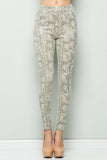Snake Skin Leggings, Off White