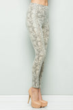 Snake Skin Leggings, Off White