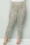 Snake Skin Leggings, Off White