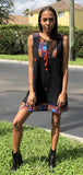 Santa Fe Sleeveless Dress, Black