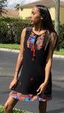 Santa Fe Sleeveless Dress, Black