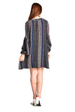 Floral & Paisley Keyhole, Black
